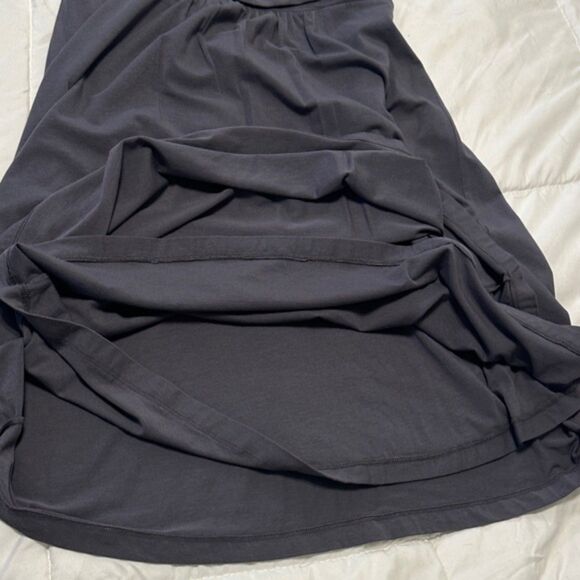 Garnet Hill Twist Front Short Sleeve Stretchy Shirt Dress Size Small V Neck Gray - Picture 4 of 10